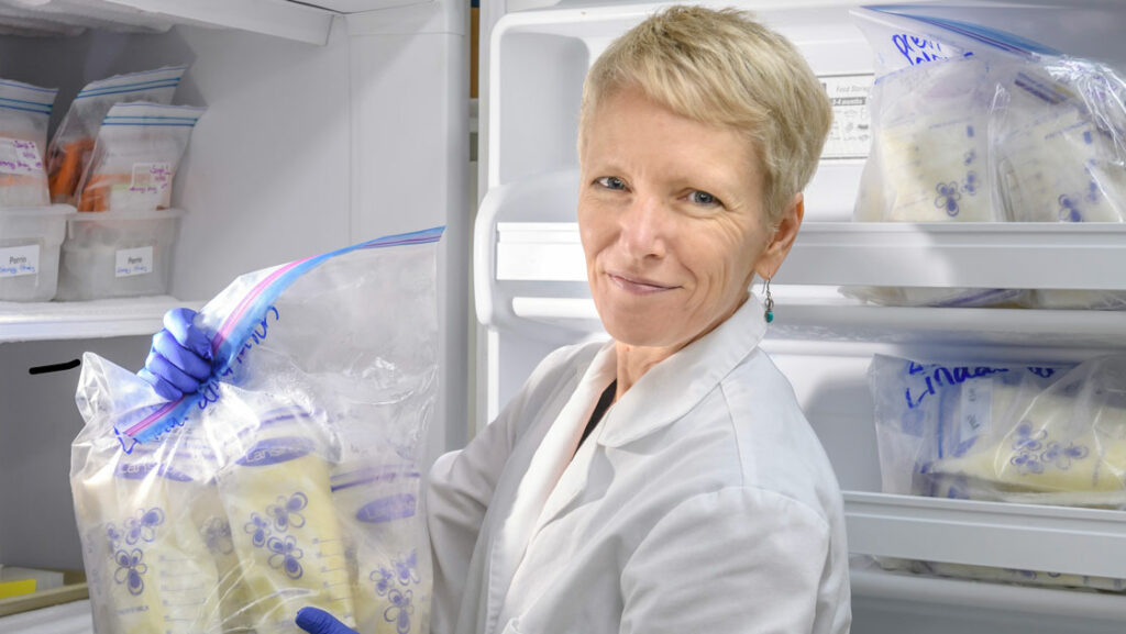 Dr. Maryanne Perrin in the UNCG milk lab