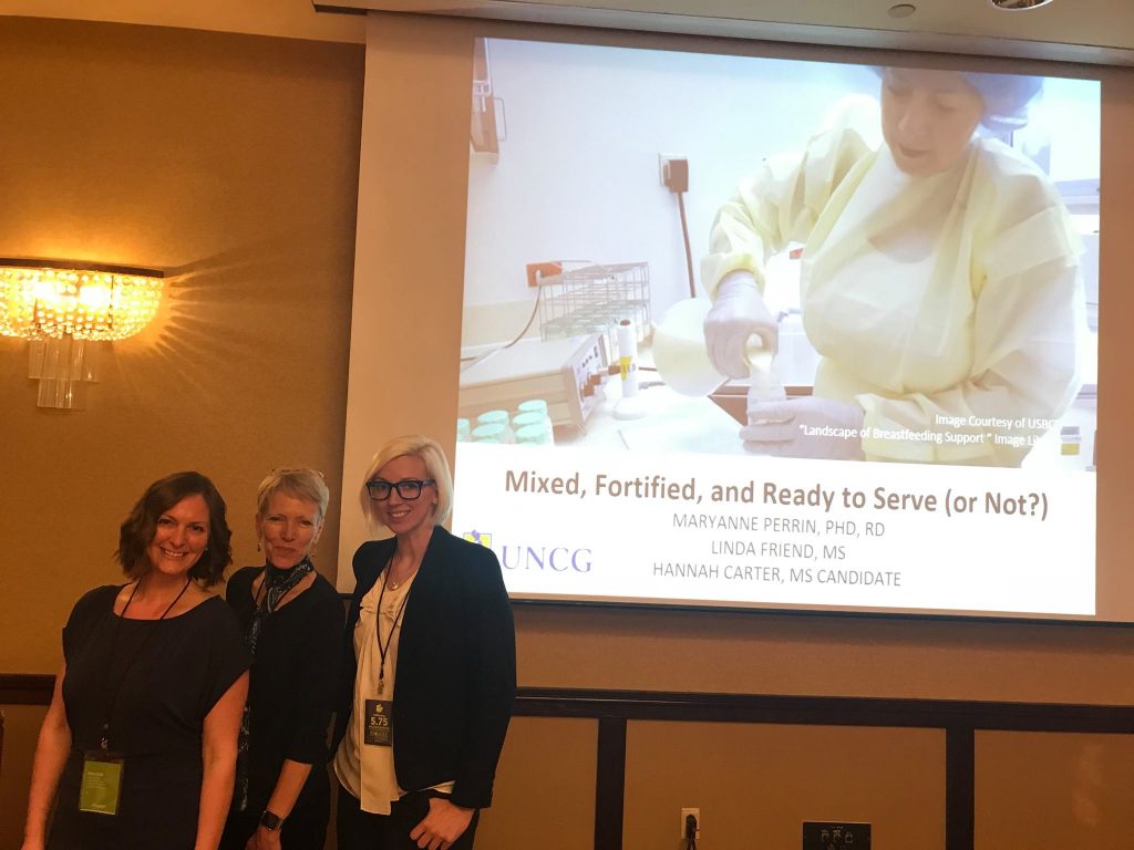 Hannah, Maryanne and Linda presenting at the 7th International Congress on Donor Human Milk Banking