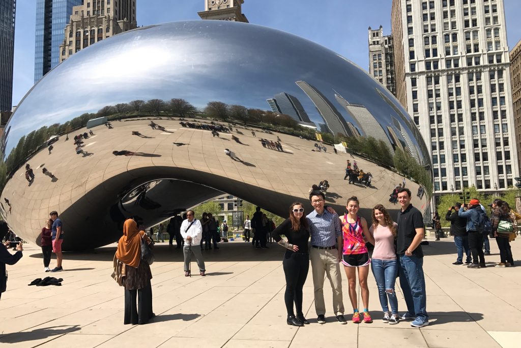 Aubrey Burklin, Wei Guo, Emily Shields, Dana DeSilva and Vincent Porcelli at Spring 2017 Experimental Biology Conference in Chicago
