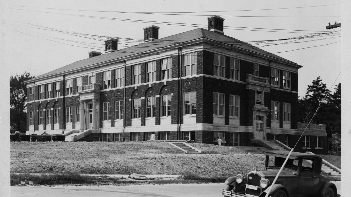 This 1927 photograph shows the Home Economics Building, as seen from McIver Street. Learn about this and more about NTR in department history.